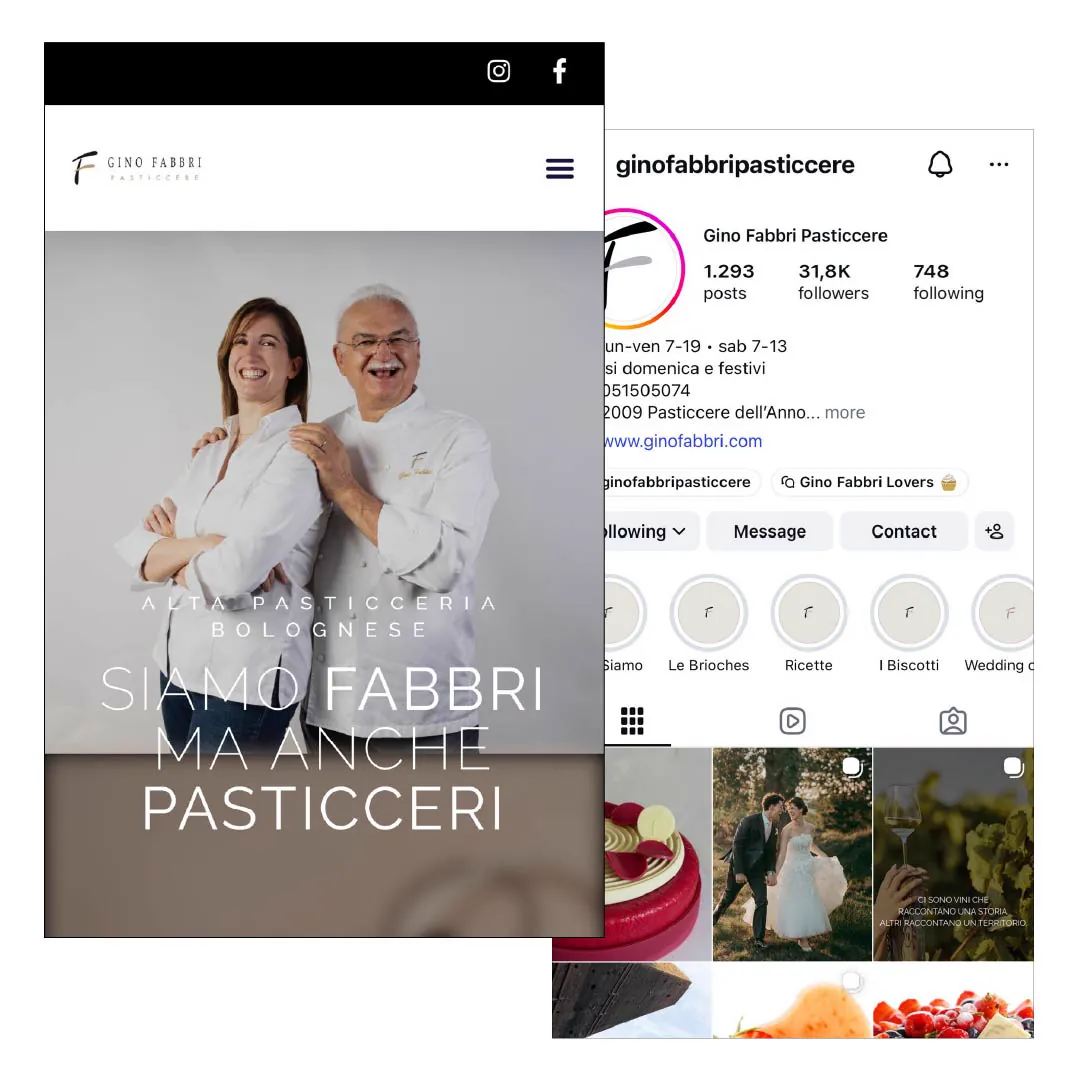 Dettaglio sito web Gino Fabbri